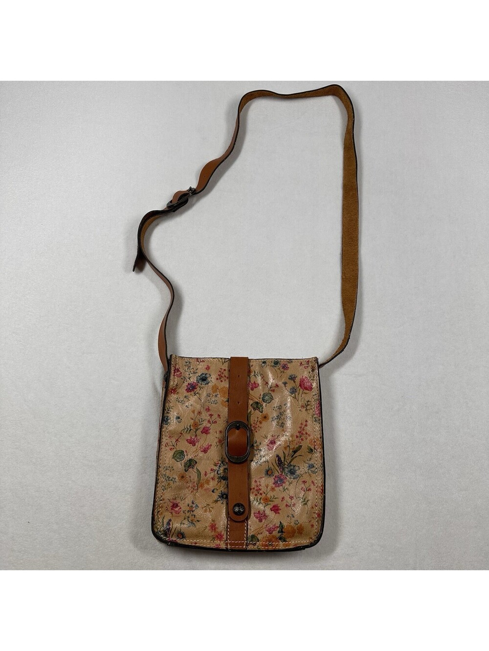 Vintage Patricia Nash Leather Purse Flower Crossbody Bag Purse EUC
